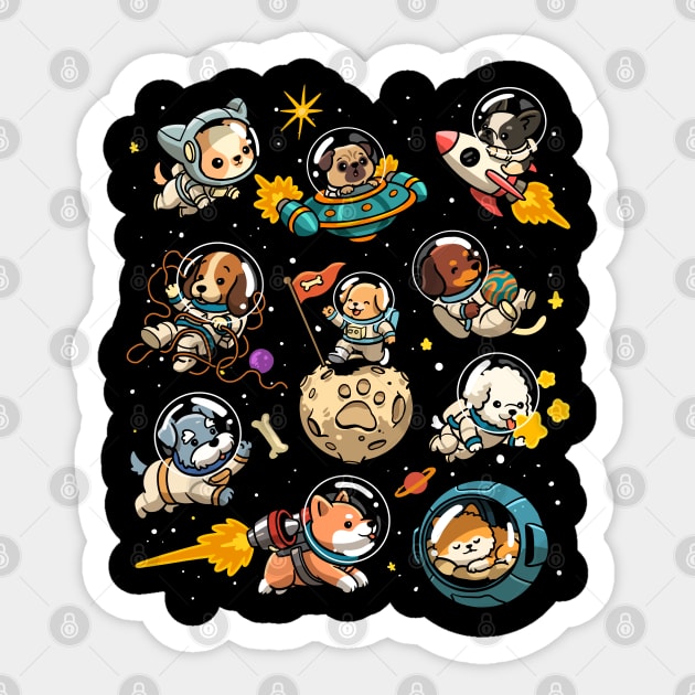 Space Dogs Sticker by GoshWow®